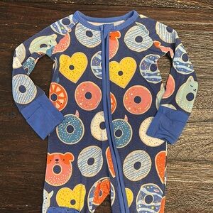 Little Sleepies Bamboo Blue Donut Zip Up Sleeper